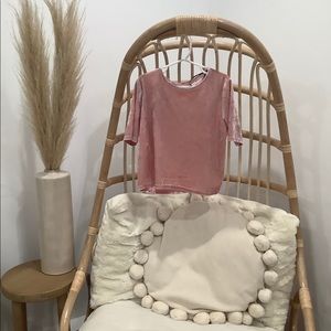 H&M Velvet Pink Top
